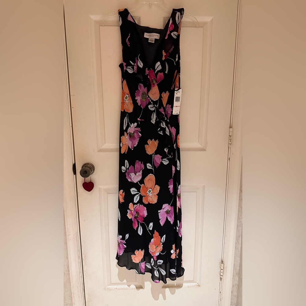 Evan Picone Classic Black Rayon Dress NWT